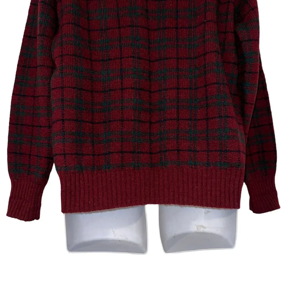Rare Vintage Ralph Lauren Mallard Duck Sweater Mens L Wool Plaid Christmas - Picture 8 of 11